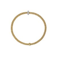 Bracciale Fope Donna Prima in Oro giallo Diamante 0.18 Ct 74508BX_BB_G_XBX_00M - 74508BX_BB_G_XBX_00M